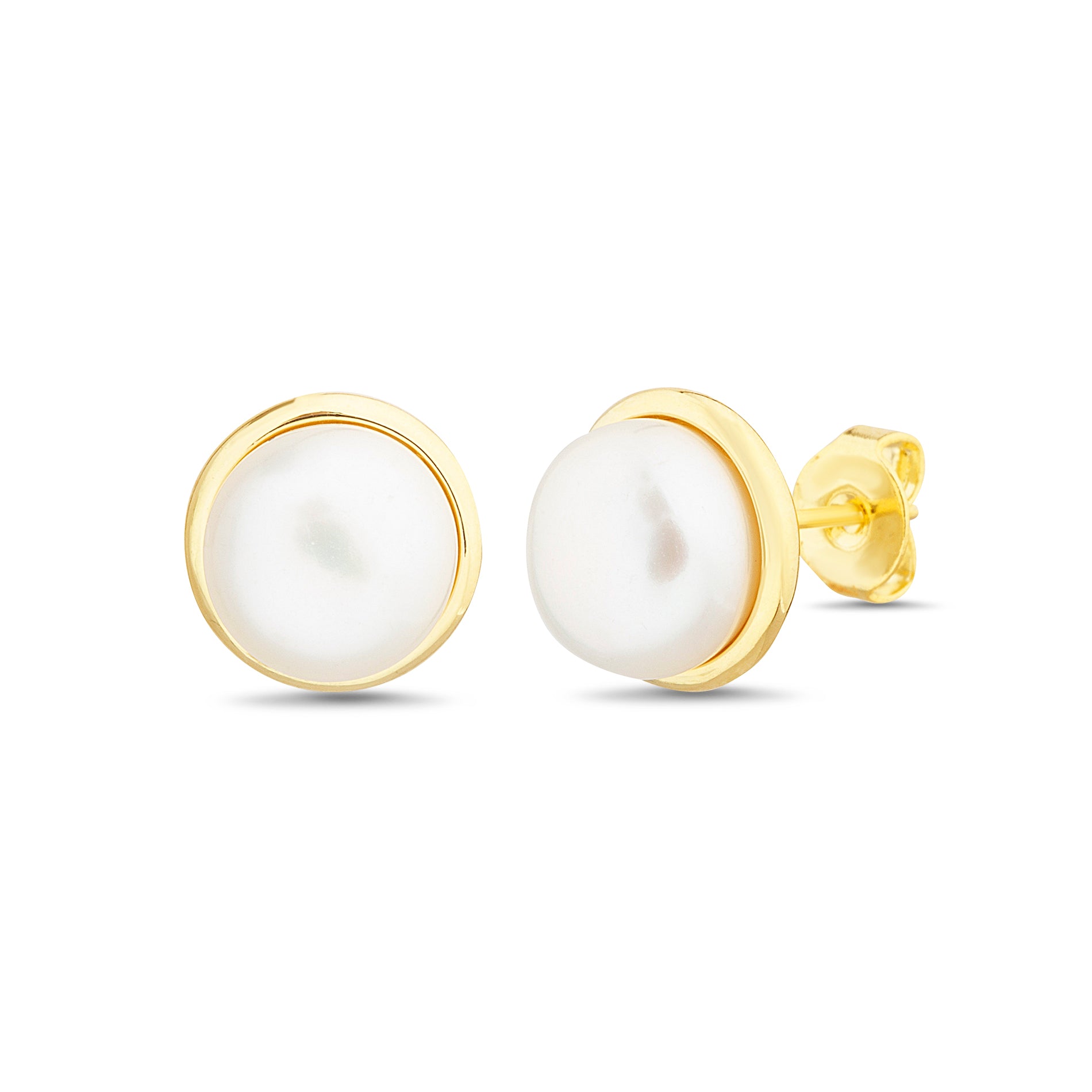 Gold Pearl Studs